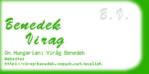 benedek virag business card