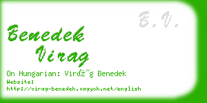 benedek virag business card